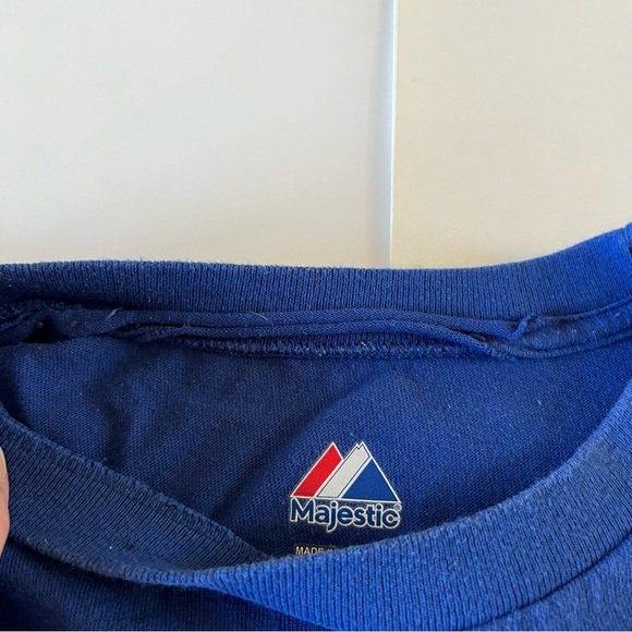 Majestic Kansas City Royals Baseball Large 14/16 Blue Shirt Top Tee - Picture 4 of 5